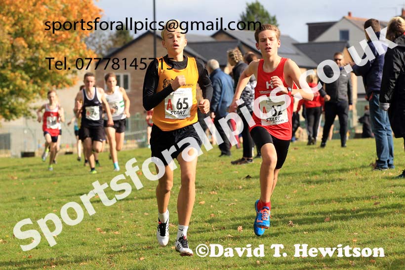 Boys under-13s 2022 Northern Cross Country Relays, Graves Park, Sheffield. Photo: David T. Hewitson/Sports for All Pics